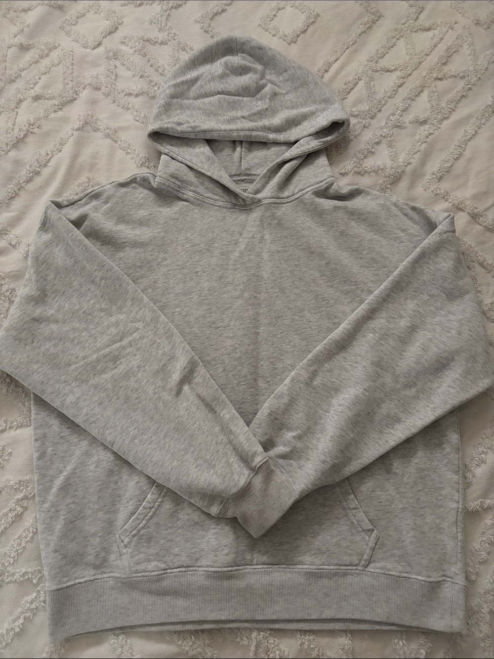 Hollister Gray Hooded Boxy Sweatshirt